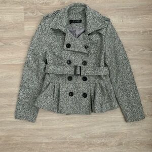 Chic Wish Women's Gray Peacoat